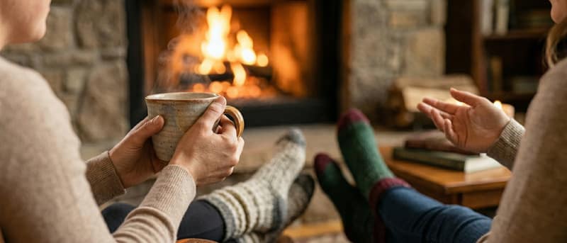 Cozy lifestyle image representing family warmth and togetherness